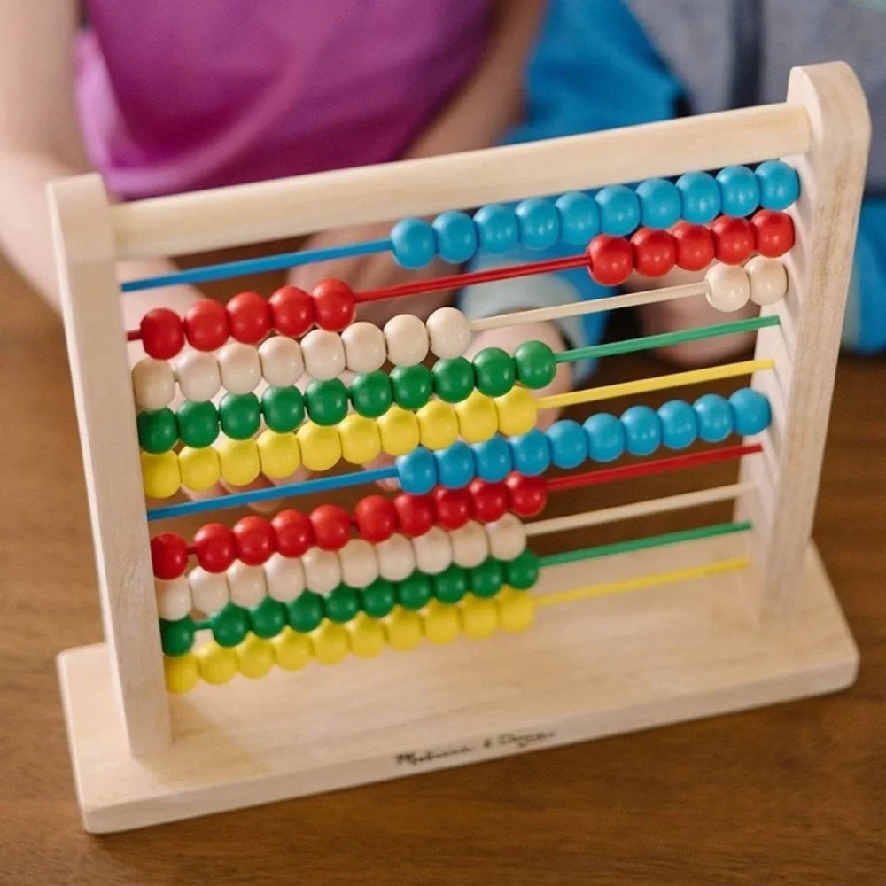 Melissa & Doug Abacus - Classic Wooden Educational Counting Toy With 100 Beads